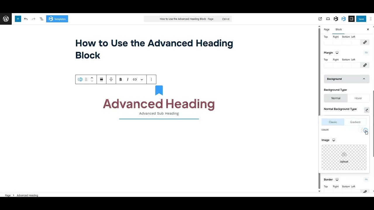 Advanced Heading  Extra  section video