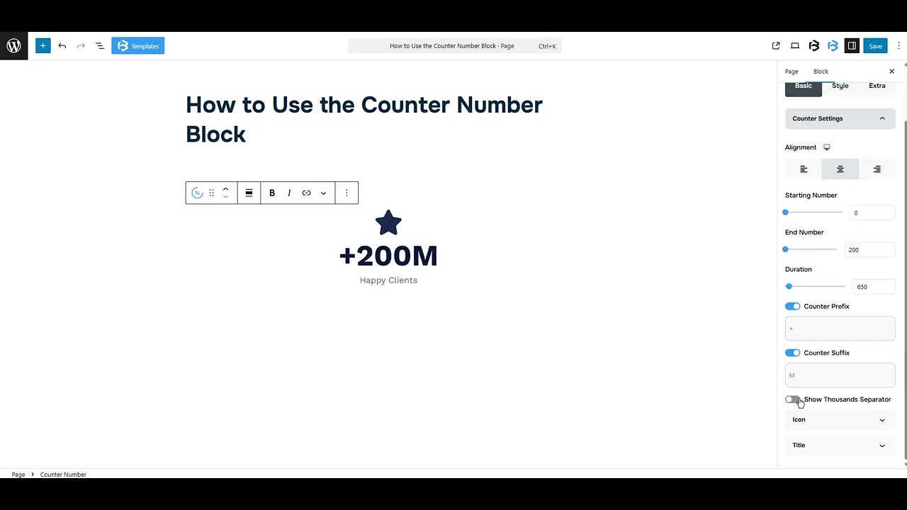 counter number basic section video