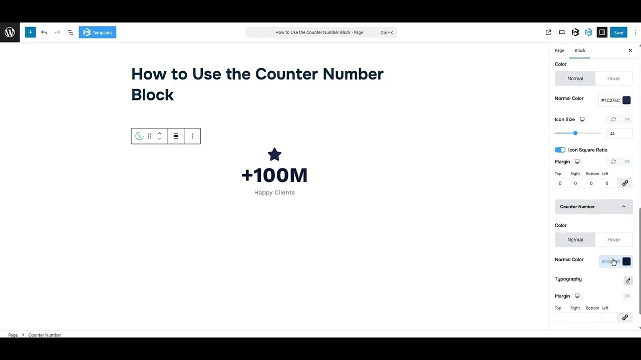 counter number style  section video