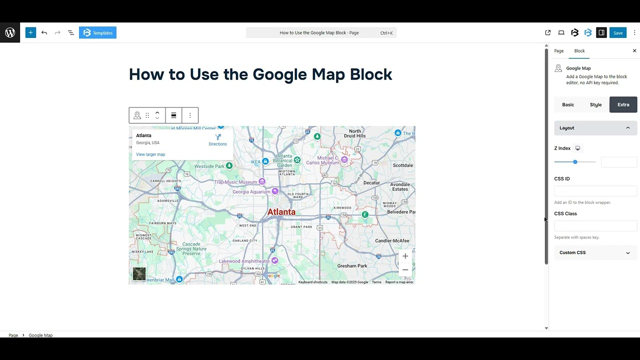 Google Map extra video