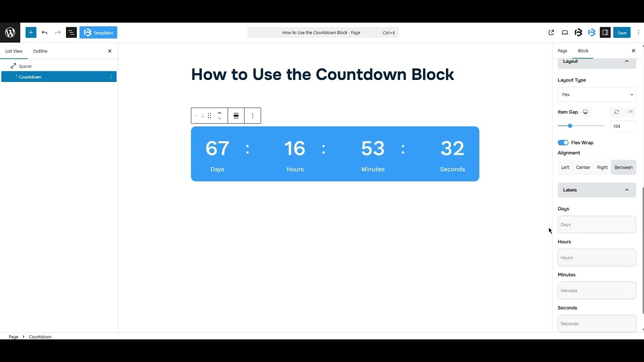 Countdown  Basic section video