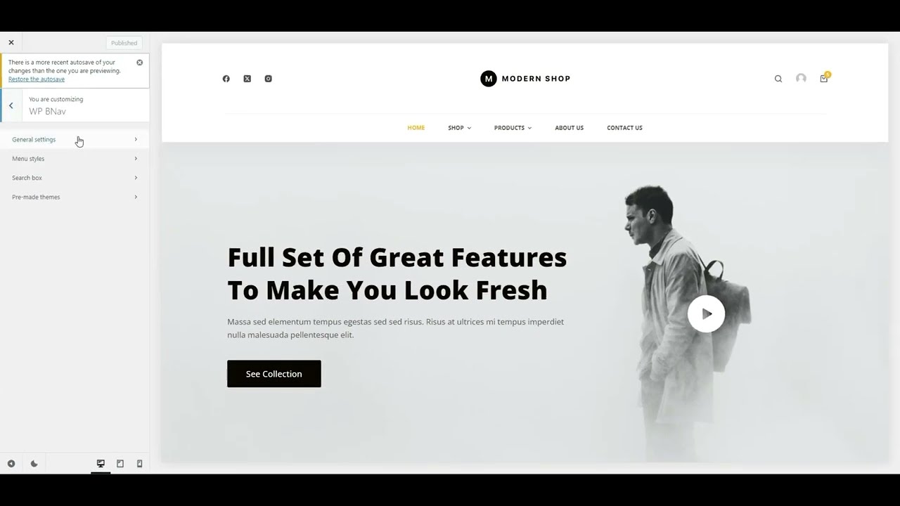 How to make Mobile Like Menu in Desktop