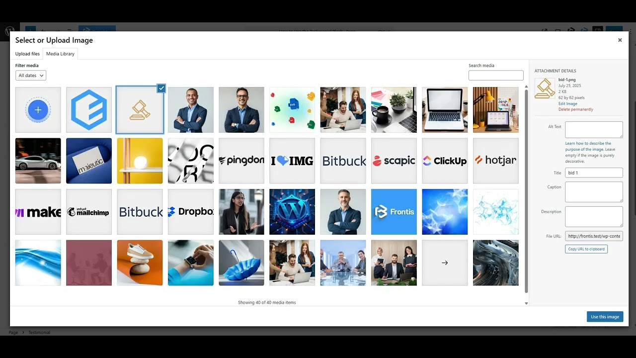 Testimonial Basic section video