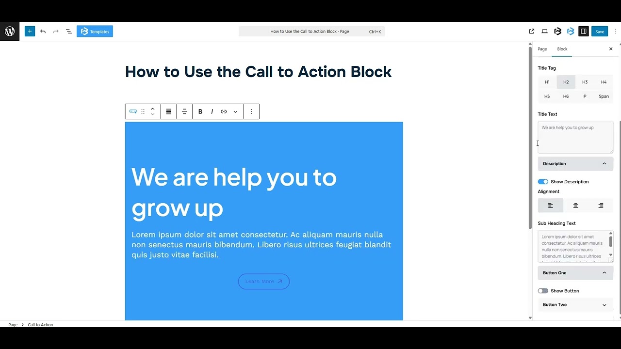 Call to action  basic  section video