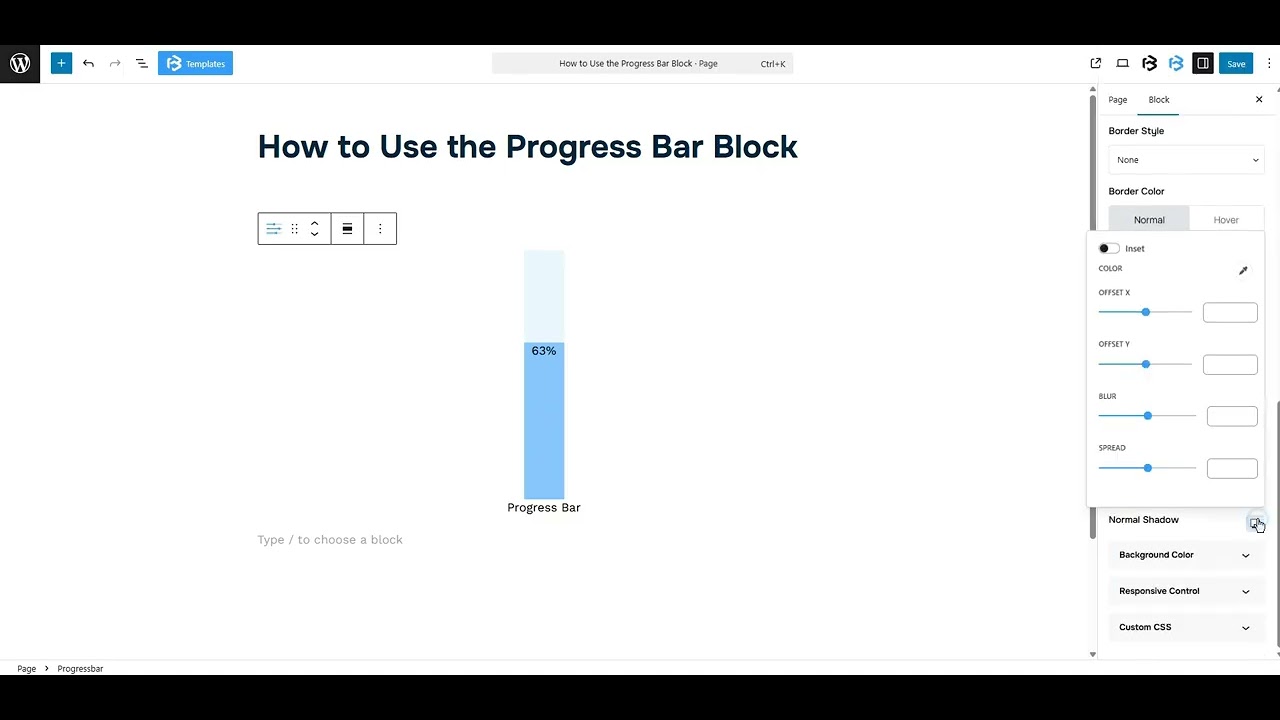 progress bar extra section