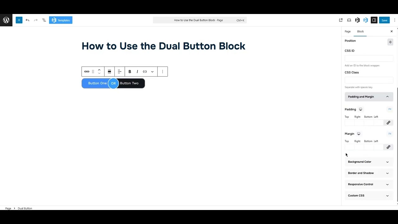 Dual Button Extra Video