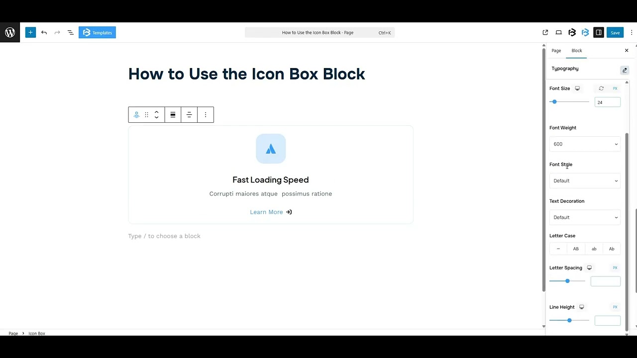 Icon box style section
